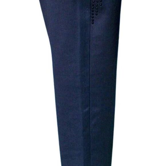 Cache Embellished Jean Pant Denim Zipper Slim Leg Rhinestone Stretch NWT $108 - Picture 6 of 9